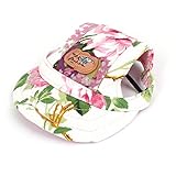 Flower Pattern Nylon Chin Strap Pet Baseball Cap Visor Hat Tricolor