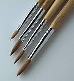 Wood Handle Professional Nail Acrylic Brush Set - 6Pcs
