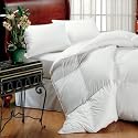 Queen Size White Goose Feathers & Down Comforter with 100% Cotton Cover