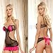 New Sexy Lingerie Babydoll Dress +G-string Mesh Bodysuit set