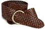 Jessica Simpson Women's Asymmetrical braid belt Belt,Chocolate,Large