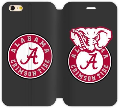 Generic Custom Unique Design NCAA University of Alabama Crimson Tide Team Logo TPU and High Grade PU Leather Cover Case for iPhone6 4.7"