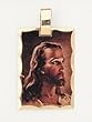 14 Kt Gold Layered Medal - Head of Christ - Rectangle - Hand Made - Ready for Engraving - Individually Boxed