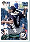 2011 Topps Baseball Card # 595 Michael Pineda RC - Seattle Mariners (RC - Rookie Card) MLB Trading Card (Series 2) in a Protective Screwdown Case