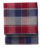 IMAGE OF Pendleton Eco-Wise Wool Washable Queen Plaid Blanket, Red/Blue