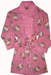 Hello Kitty w/ Mimi Best Friends Pink Glitter Fleece Robe for women