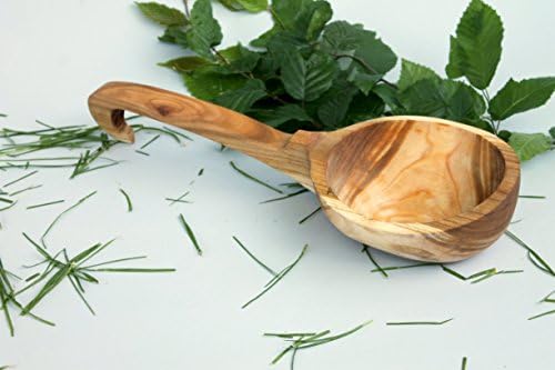 Wooden Scoop for Water with Long Handle Large Bath Handmade