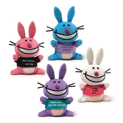 It's Happy Bunny Beanbag - I Just Can't Stop the Adorable