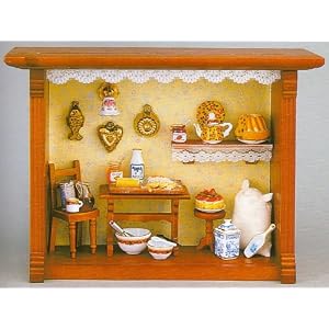 Reutter Porcelain Miniature Baking Display Shadowbox by 