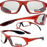 SAFETY GLASSES COBRA UV400 SUNGLASSES ANSI Z87.1 EYE PROTECTION ORANGE FRAME
