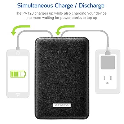 ADATA PV120 Power Bank is an Elegant Companion for Your Mobile Life(APV120-5100M-5V-CBK)