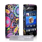 Yousave Accessories �l�gant M�duse Etui en silicone + Film de Protection d'�cran + Tissu de Polissage Micro Fibre pour Sony Ericsson Xperia Ray ST18a Multicolorepar Yousave Accessories