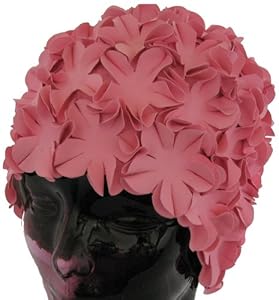 Fashy - Gorro de baño de goma para mujer rosa rosa