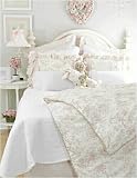 Isabella Crib Bedding, 5 piece set with Rosebud Print Pillow by Glenna Jean
