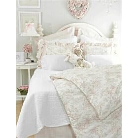 Isabella Crib Bedding, 5 piece set with Rosebud Print Pillow by Glenna Jean by Glenna Jean
