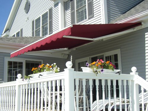 ALEKO   12x8 Feet Retractable Patio Awning, BURGUNDY(3.5m x 2.5m) On Sale