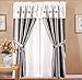 Read 2 Panel White with Grey and Green Embroidered Lily Window Curtain / Drape Set with Attach Sheer and Valance-treatment Draperies Details 2 Panel White with Grey and Green Embroidered Lily Window Curtain / Drape Set with Attach Sheer and Valance-treatment Draperies