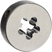 Union Butterfield 2010(NPT) Carbon Steel Round Threading Die, Uncoated (Bright) Finish, 1/8"-27 Thread Size