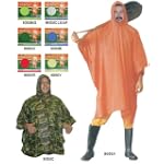 VINYL RED PONCHO 10MIL:RAIN-79050