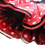 TIAOBU Girls Halloween Polka Dots Party Costume Dress Tutu Skirt with Headband (12 Months, Red)