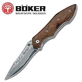 Magnum by Boker Damascus Earl Knife with Burl Wood Handle