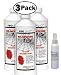 3 PACK Pro Shot Industrial Re-Newing Floor Restorer And Finish (96 oz. - 32 oz. each Bottle) Petrochemical-Free Formula - With a Bonus 4oz. Pro Shot Carpet Cleaner Sample
