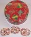 Gourmet Food : Scott's Cakes 1 lb. Milk Chocolate Covered Pretzel with Rainbow Jimmies in a Christmas Present Tin