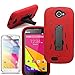 New Frontier (Tm) Heavy Duty Kickstand Case for BLU Studio 5.0 K / 5.0 E, Many Colors Available (HVD Red)