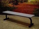 Engineered Plastic Systems ICSB6 6ft Sports Bench in Grey with 3 Powder Coated Pipe Legs
