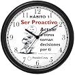 Habit 1 - To Be or Not to Be (Spanish Text) - Wall Clock from THE 7 HABITS - CLOCK COLLECTION by WatchBuddy Timepieces (White Frame)