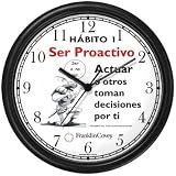Habit 1 - To Be or Not to Be (Spanish Text) - Wall Clock from THE 7 HABITS - CLOCK COLLECTION by WatchBuddy Timepieces (Hunter Green Frame)