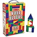 Melissa & Doug 100 Wood Building Blocks Set