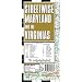 Streetwise Maryland & the Virginias Laminated State Road Map