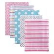 Luvable Friends Flannel Receiving Blankets, Pink, 5 Pack