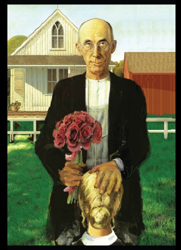 Grant Wood Parody Valentine's Day Card