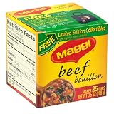 Maggi Beef Bouillon Cubes, 25-Count Boxes (Pack of 24)