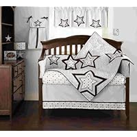 Beansprout Mod Star 4 Piece Crib Set, Blue