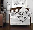 Beansprout Mod Star 4 Piece Crib Set, Blue