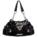 Gigi Chantaltrade Black Jacquard Handbag with Croco Trim