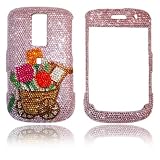 Blackberry Bold 9000 Genuine Swarovski Crystal (7ss) Rose Design Faceplate Cover Case