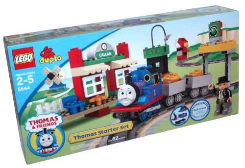 Lego Duplo Thomas and Friends Series #5544 - Thomas Starter Set with Thomas Train, Sir Topham Hatt, Tracks, Station and Water Tower Total Pieces: 82