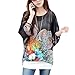 Romwe Women's Half Sleeve V-Neck Striped T-Shirt Tops (M, White)