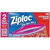 Ziploc Storage Bags Quart , 48 Count