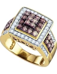 1.53CTW COGNAC DIAMOND LADIES FASHION RING