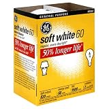 GE Soft White Light Bulbs, Longlife, 60 Watts, Pack Of 2