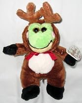 Ganz New Frabbit Plush Frog The Reindeer For Christmas - 6.75 inch