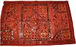 Burnt Red Vintage Banjara Mirror Sari Wall Hanging Tapestry 60x40