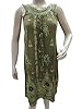 Women's Green Sequin Embroidered Tunic Kurti Tank Top Blouse