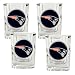 New England Patriots 4-Piece Square Shot Glass Set