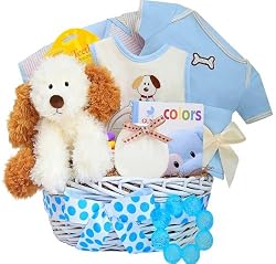 "Footprints on my Heart" Baby Boy Keepsake Gift Basket - Personalized